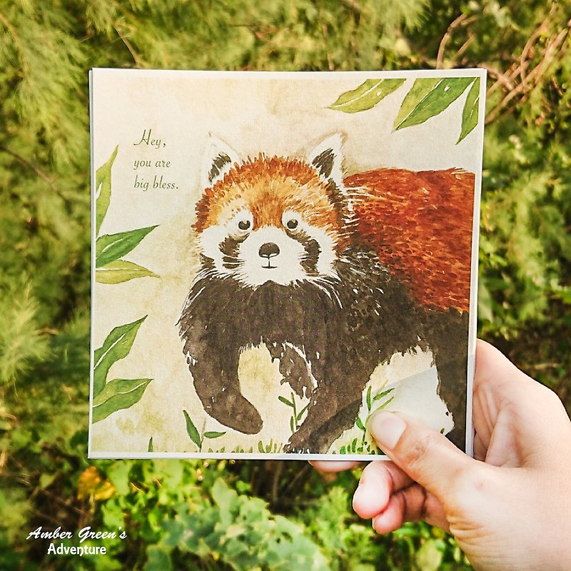 Raccoon Mingxin Card - Cards & Postcards - Paper Green