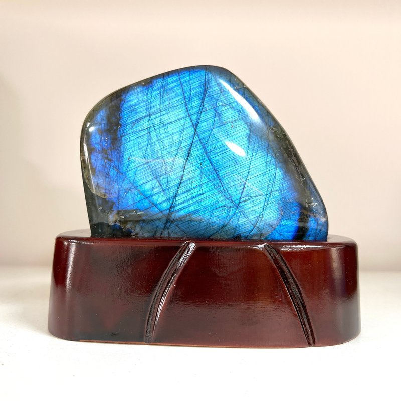 超強藍光拉長石擺件 | 水晶 | 水晶擺件 - 擺飾/家飾品 - 水晶 藍色