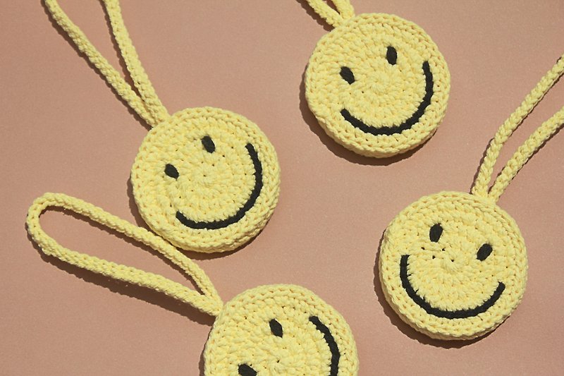 Smiley Sunshine ,Keychain ,Tessel ,Bag's Accessories - 鑰匙圈/鎖匙扣 - 其他材質 黃色
