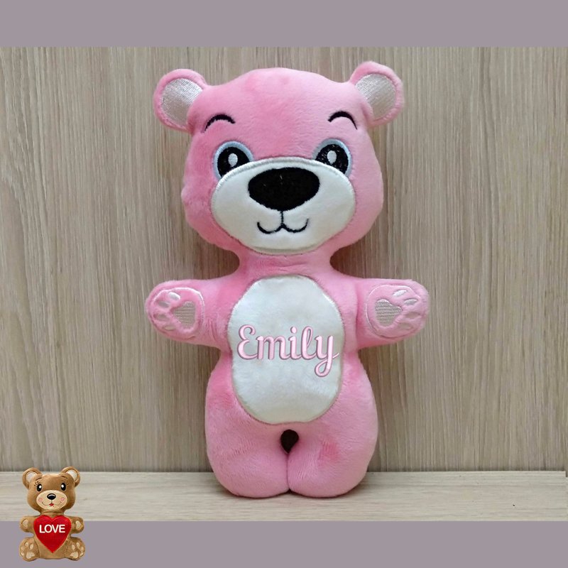 Personalised Pink BearTeddy Stuffed Toy ,Super cute personalised soft plush toy - Stuffed Dolls & Figurines - Other Metals Pink