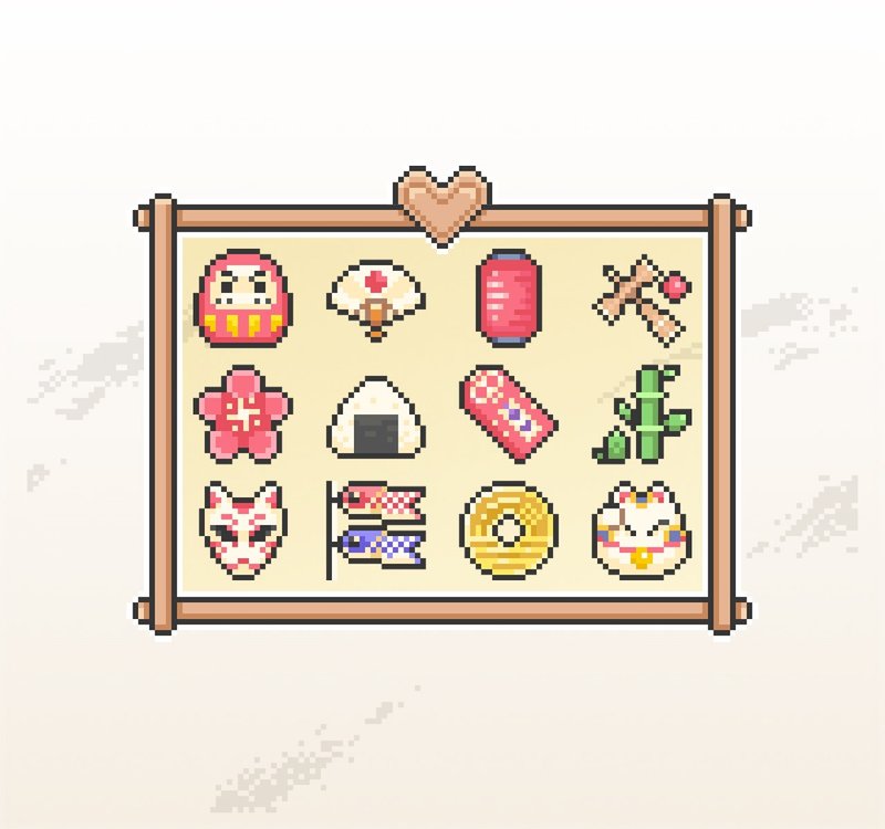 Twitch徽章下載 訂閱者徽章 小奇點徽章 日本 像素和風小物 - Logo 設計/圖案設計 - 其他材質 