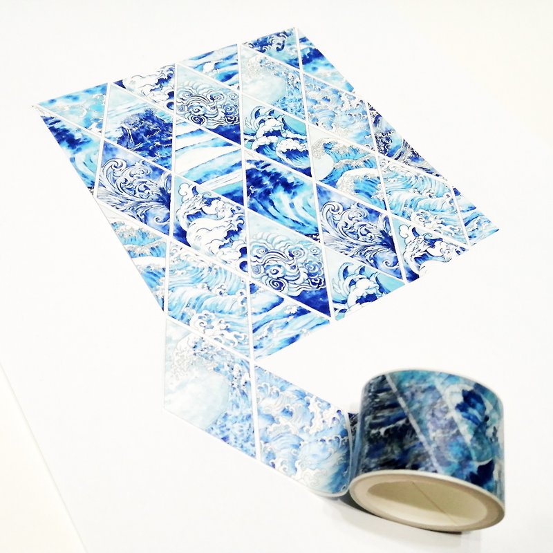 Jielin Washi Tape Ocean Waves - Rise with the Wind - Washi Tape - Paper 
