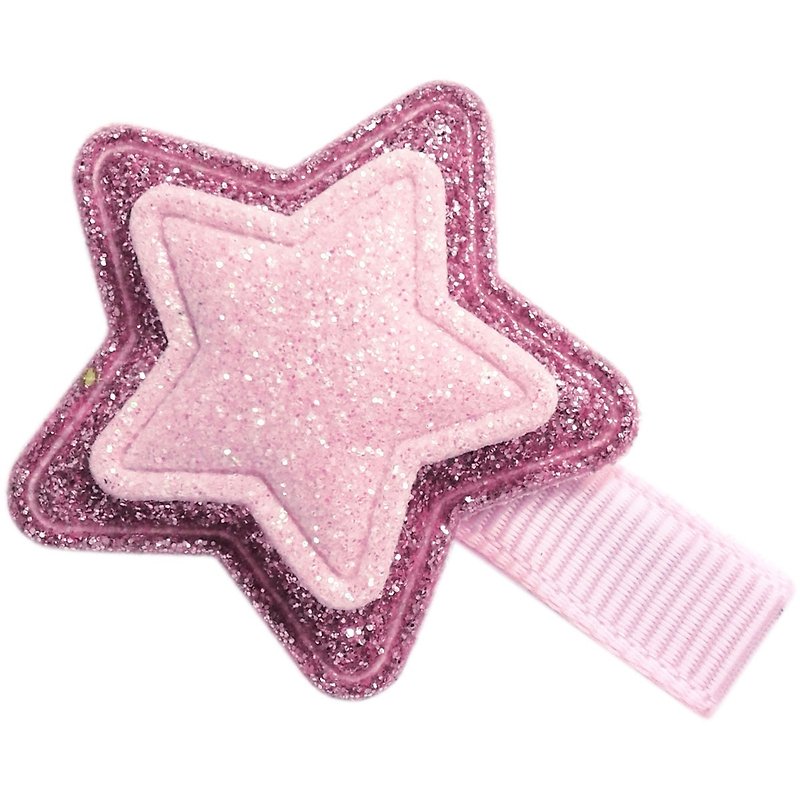 Macaron color double-layer star hairpin all-inclusive cloth handmade hair accessories Pinky/Peach - เครื่องประดับผม - เส้นใยสังเคราะห์ หลากหลายสี
