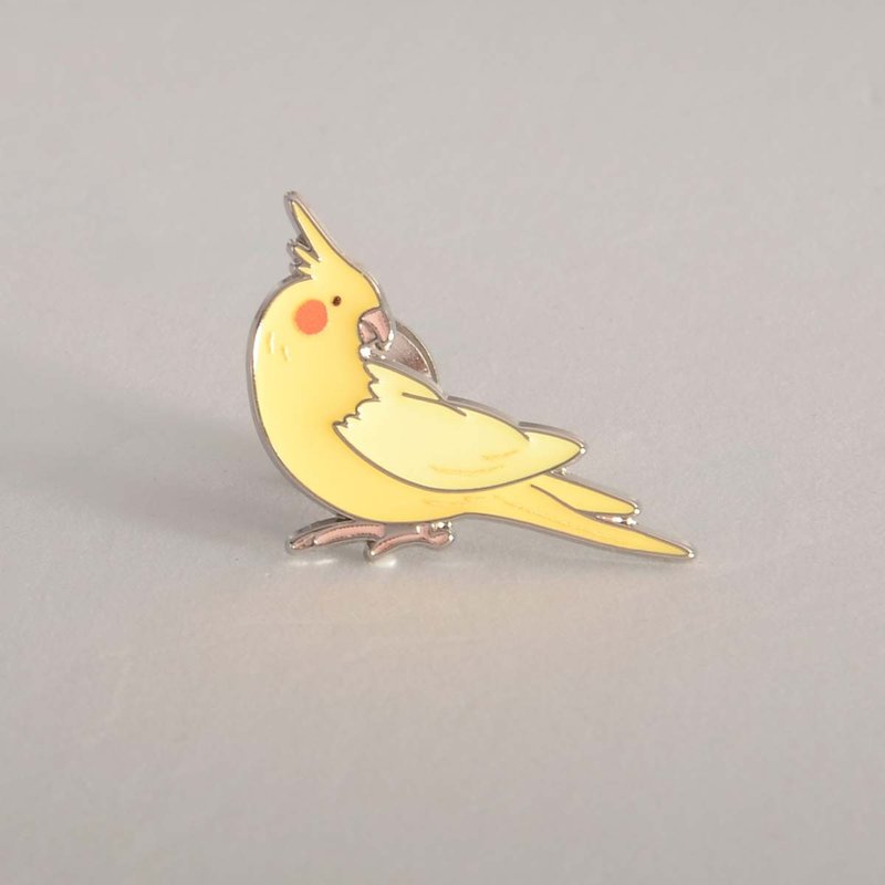 世界動物圖鑑徽章 / 玄鳳鸚鵡 - 徽章/別針 - 其他金屬 