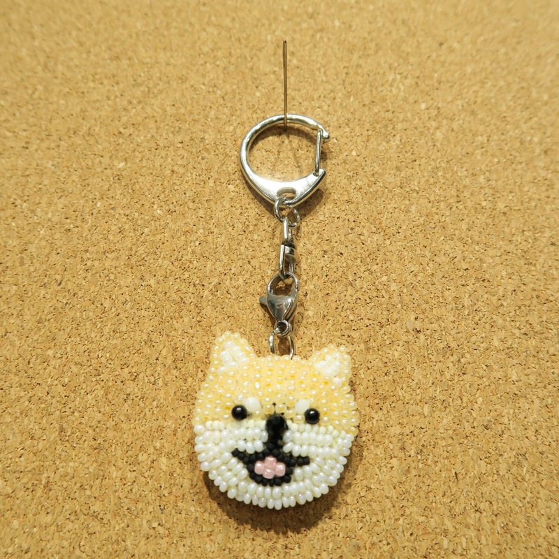 柴犬ビーズキーホルダー ハンドメイド 柴犬ビーズキーホルダー ハンドメイド 香港 - キーホルダー・キーケース - ガラス ブラウン