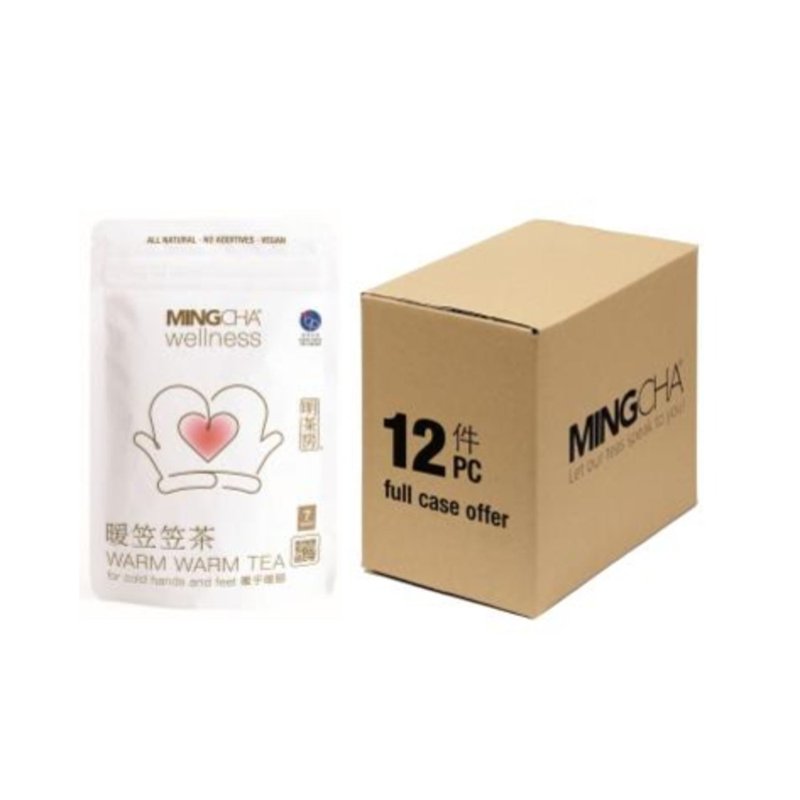 明茶房 - 暖笠笠茶 x 1 箱 (10.5克 x 12件) - 茶葉/茶包/水果茶 - 紙 白色
