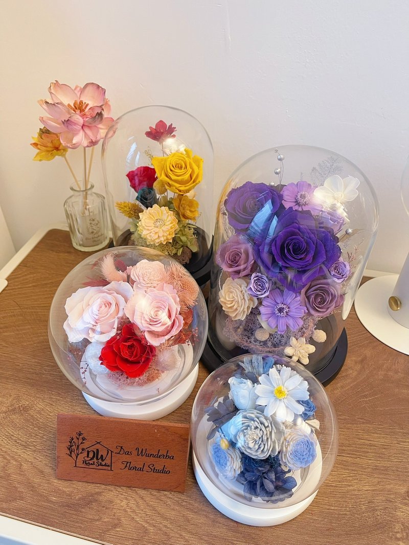 【香港花藝工作室】保鮮花玻璃瓶/水晶球工作坊 - 乾燥花/永生花 - 植物．花 多色