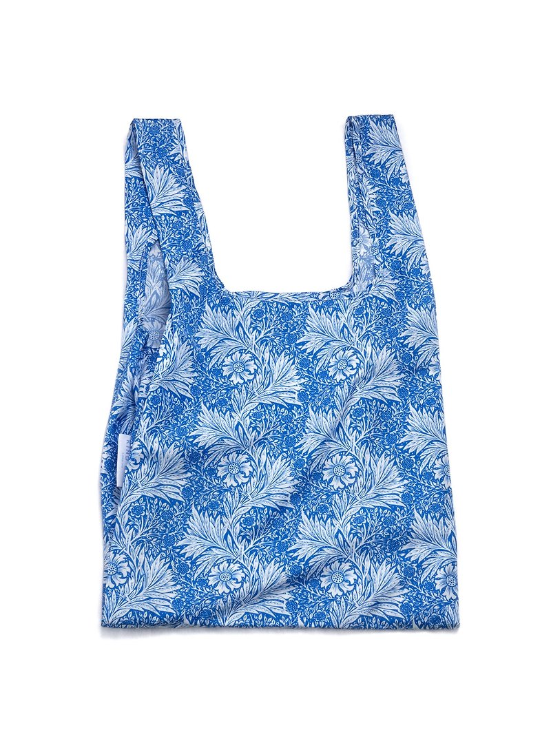 英國Kind Bag-環保收納購物袋-中-William Morris聯名-金盞花 - 手提包/手提袋 - 防水材質 藍色