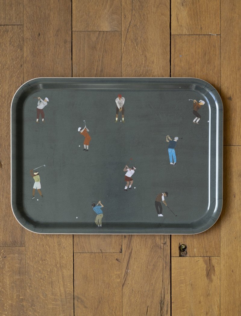 スクエアトレイ - GOLFERS SMALL TRAY (27 X 20 cm) - まな板・トレイ - 木製 グリーン