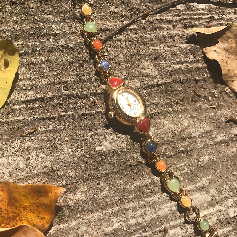 【Lost And Find】Elegant Natural gemstone  watch - นาฬิกาผู้หญิง - เครื่องเพชรพลอย 