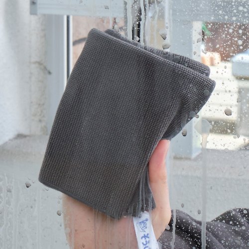 日本神樣 日本神樣 日製水過無痕玻璃窗專用除垢極細纖維清潔布-2條入