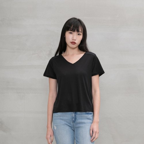 6ix pm ◐   六點生活服飾 卓然真我拼接上衣 Alternative Girl Stitching Top