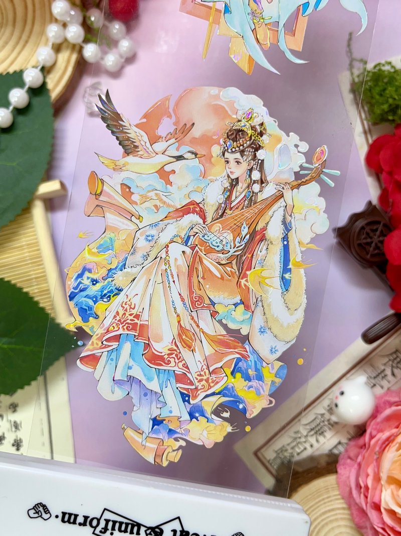 3207 鏡花水月錄 PET 紙膠帶 貝殼光 10米卷 - 紙膠帶/和紙/PET - 其他材質 