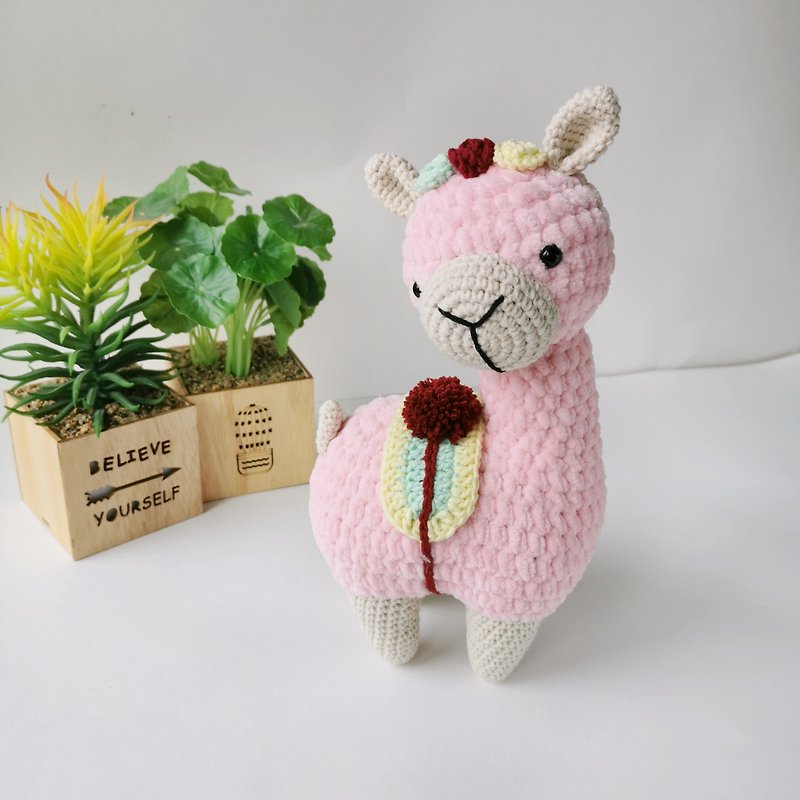 Lama Alpaca toy, Personalized gifts, Alpaca soft toy, Crochet lama - ตุ๊กตา - เส้นใยสังเคราะห์ 