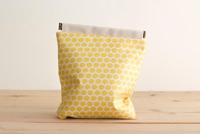 Laminated Charger case, Cosmetic pouch, Ditty bag, Make-up Case, Travel pouch, Mouse case - Toiletry Bags & Pouches - Cotton & Hemp Yellow