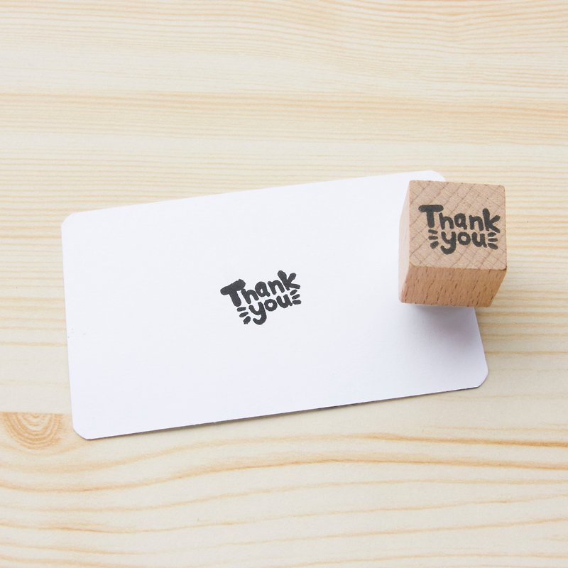 Hand engraved rubber stamp thank you thank you stamp seal stationery - Stamps & Stamp Pads - Rubber White