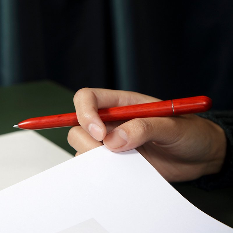 QiJijing本木製ペン3.0署名ペンビジネスハイエンド署名ペンカスタムレタリングサンダルウッドギフトペン署名ペン - その他のペン - 木製 ブラック