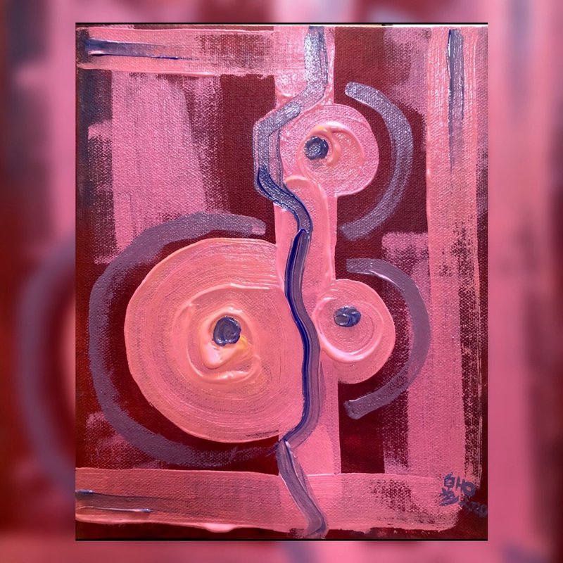 壓克力畫作 - exho - 海報/掛畫/掛布 - 棉．麻 粉紅色