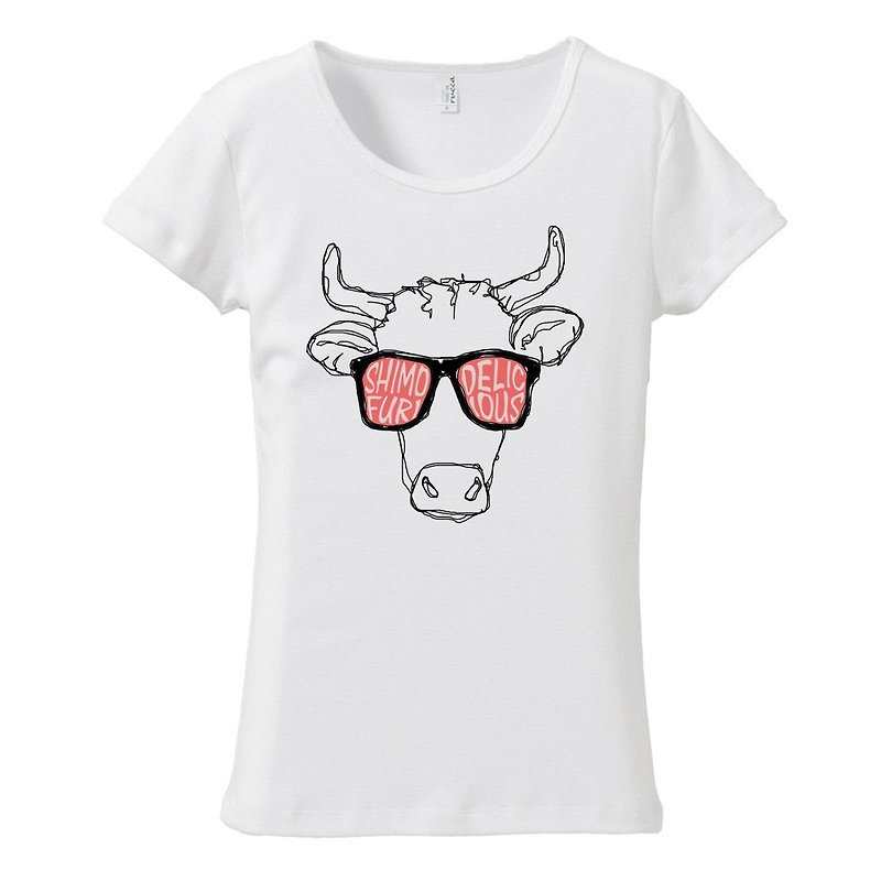 Women's T-shirt / Shimofuri - Women's T-Shirts - Cotton & Hemp White