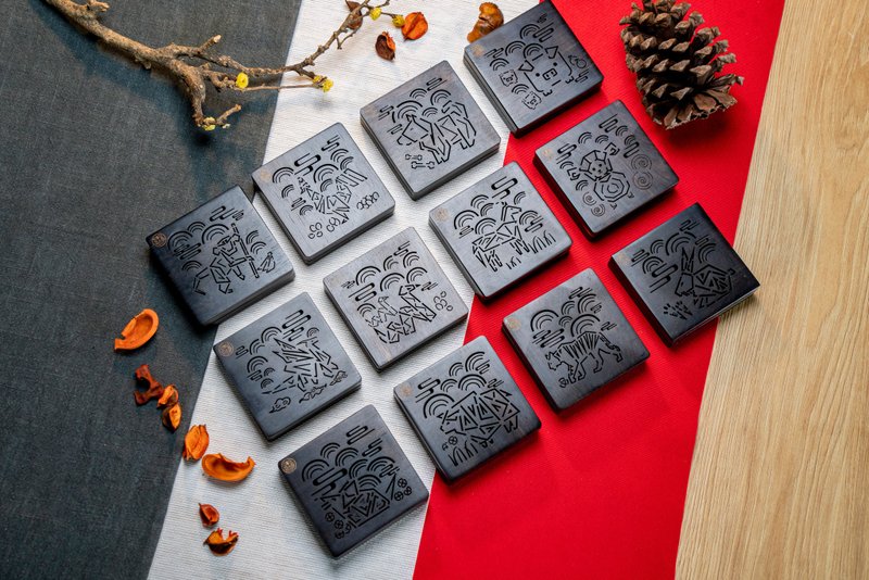 Yongdetang-12 Zodiac Collection Series Ebony Plate Incense Holder Ring Incense Holder - น้ำหอม - ไม้ สีนำ้ตาล