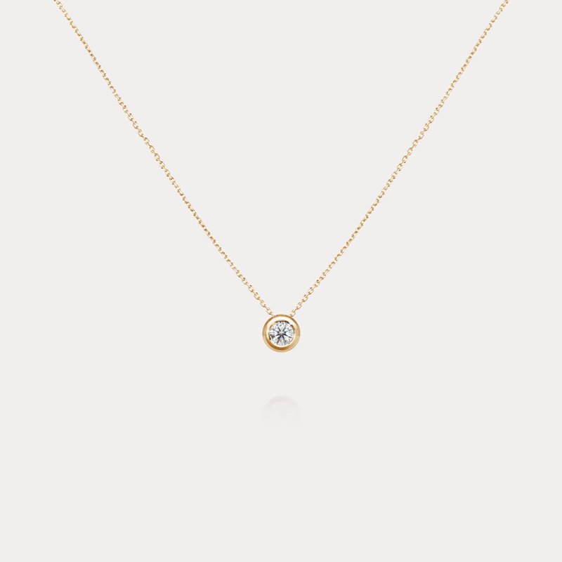Bubble D. | 0.10ct-0.20ct 泡泡包鑲 八心八箭 天然鑽石18K項鍊 - 項鍊 - 鑽石 白色