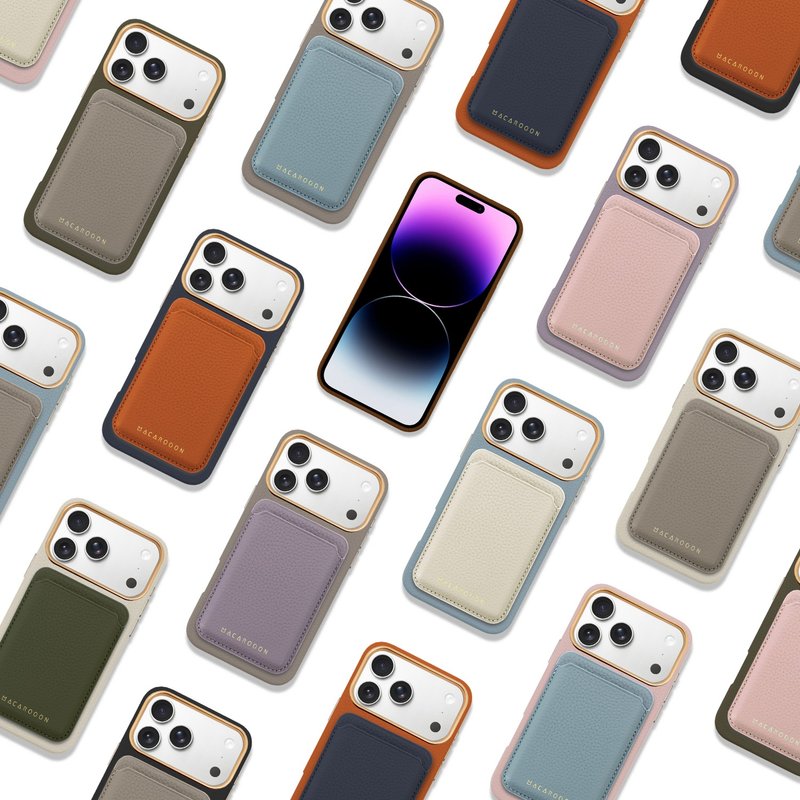 iPhone 17 手造皮革MagSafe客製化真皮革防摔手機殼 磁吸 Pro Max - 手機殼/手機套 - 真皮 藍色