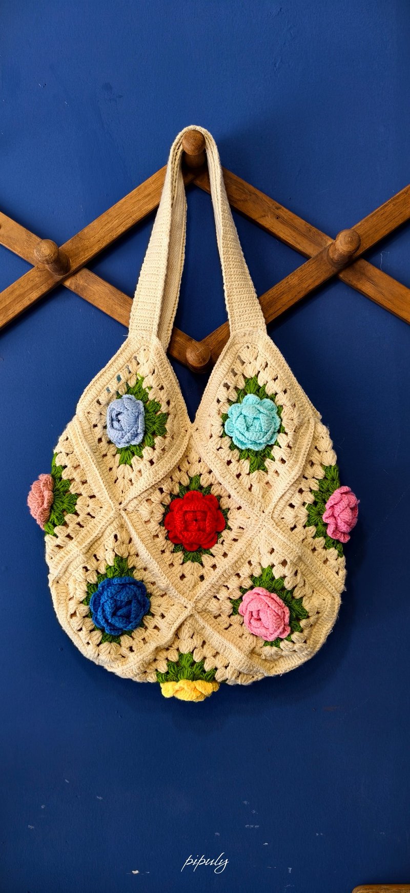 Crochet bag - 手提包/手提袋 - 其他材質 卡其色