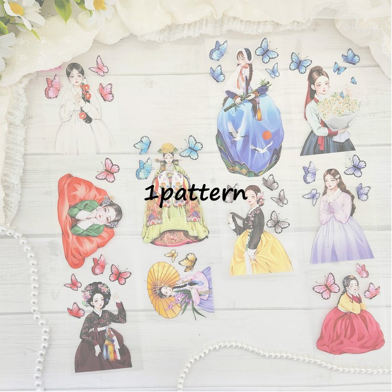 younyoun_Masking tape_Oriental_younyoun's hanbok v3 1pattern - 貼紙 - 塑膠 