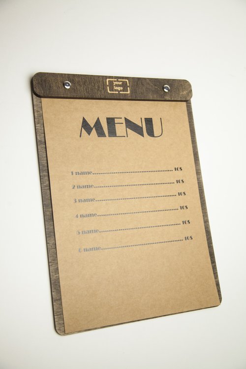 kyivworkshop Wooden Menu FREE ENGRAVING