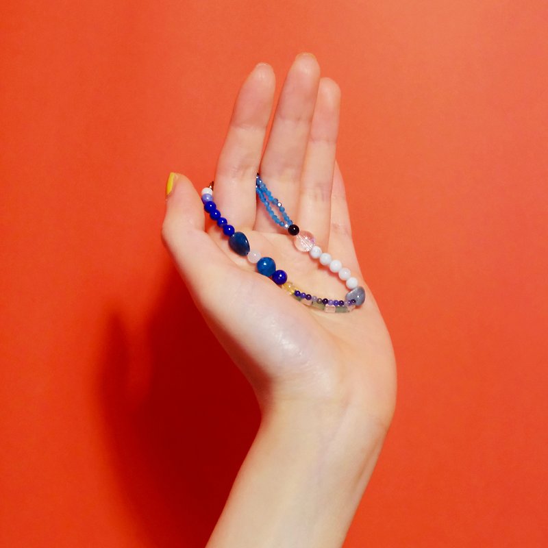 Earth bracelet - 手鍊/手環 - 寶石 藍色