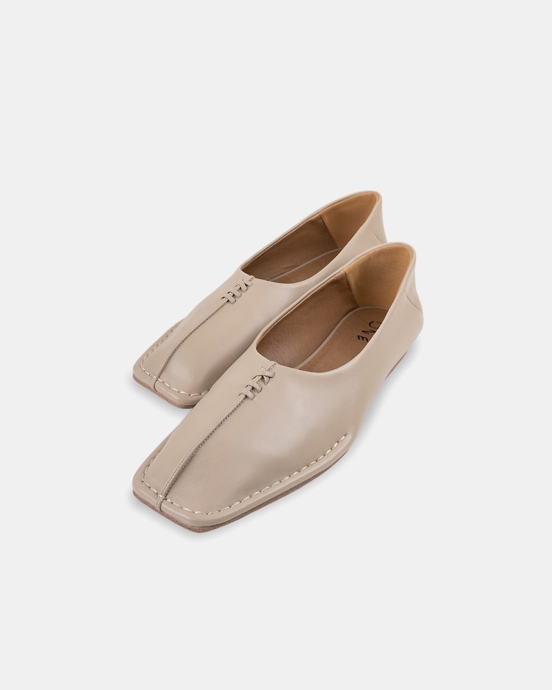 GAIA Flats SAND - รองเท้าลำลองผู้หญิง - หนังเทียม สีกากี