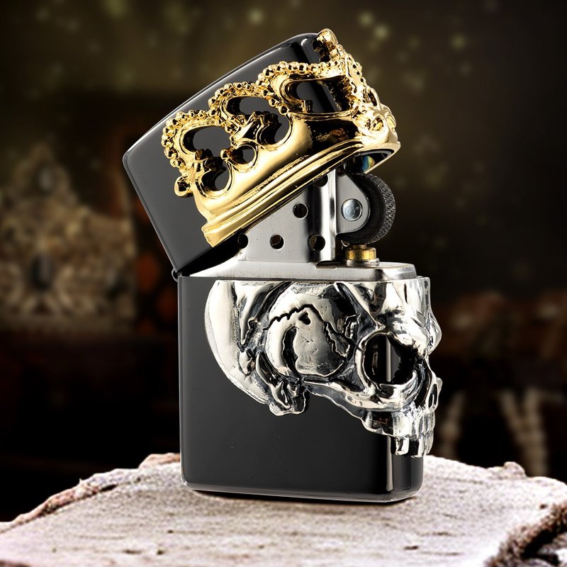 【ZIPPO官方旗艦店】骷髏KA2(鈦黑)防風打火機 ZA-6-O01 - 其他 - 銅/黃銅 黑色