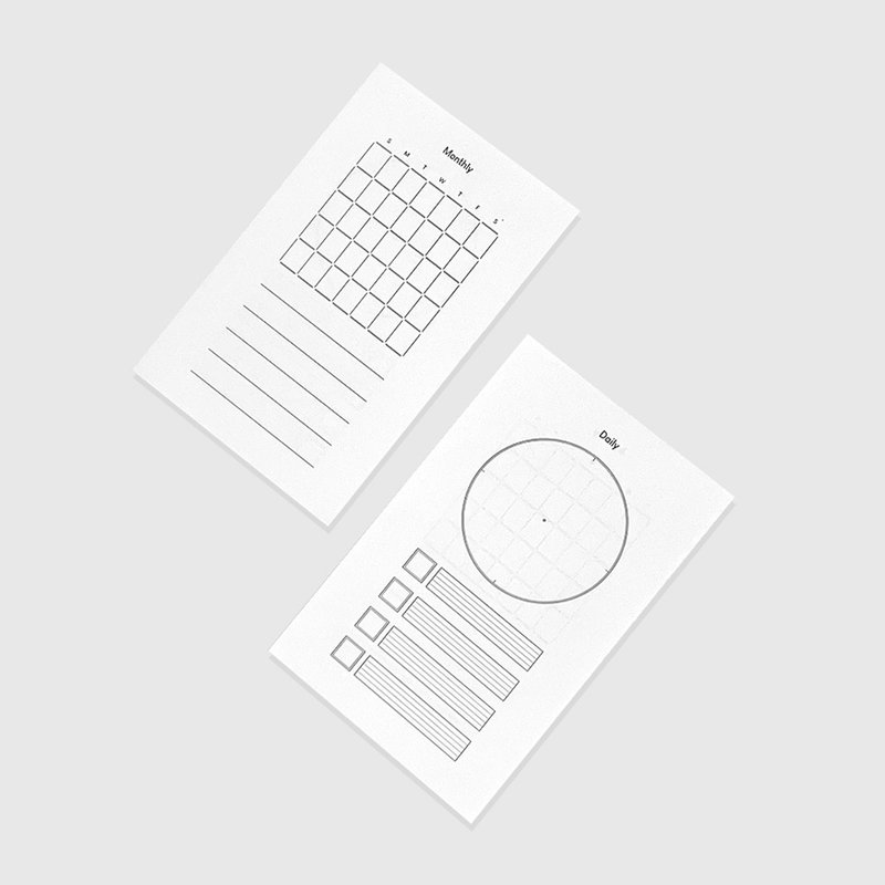 Schedule | Diary Paper - 便條紙/便利貼 - 紙 白色