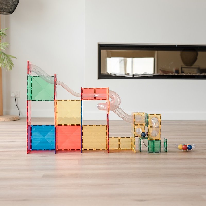 Australia Connetix Rainbow Magnetic Building Blocks - Track Expansion Set (66pc) - Kids' Toys - Plastic 