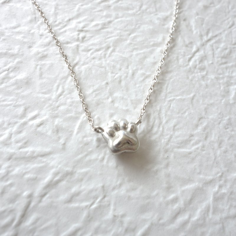 Silver - puppy small palm necklace - Silver chain Product - สร้อยคอ - เงินแท้ สีเงิน