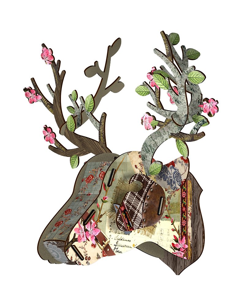 SUSS-義大利MIHO木製鹿頭高質感居家掛飾/壁飾中大尺寸(Cervo-46) - 裝飾/擺設  - 木頭 