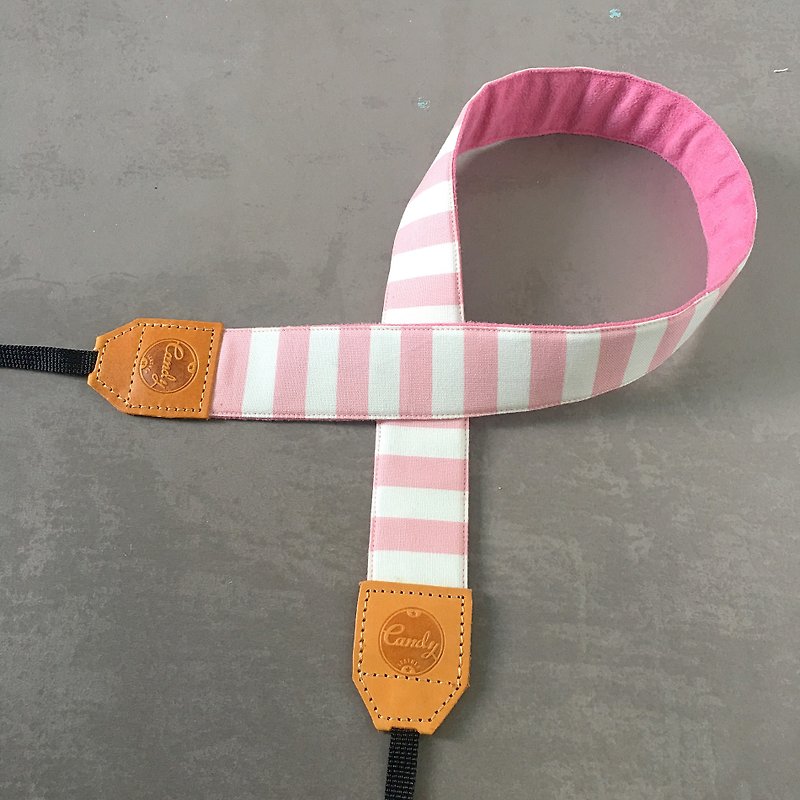 Pink White Mirrorless or DSLR Camera Strap - Cameras - Cotton & Hemp Pink