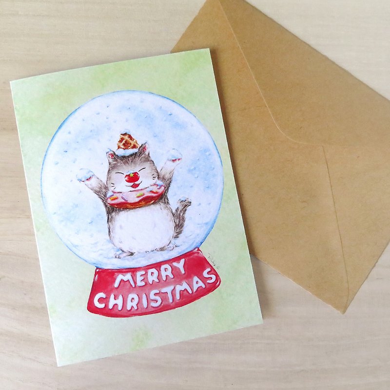 [Fat than Cat] Christmas Card - Cards & Postcards - Paper Multicolor