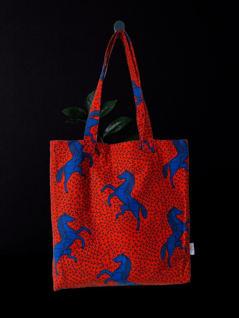 Handmade Summer  African Print Cotton Tote Bag Ankara - Handbags & Totes - Cotton & Hemp Orange