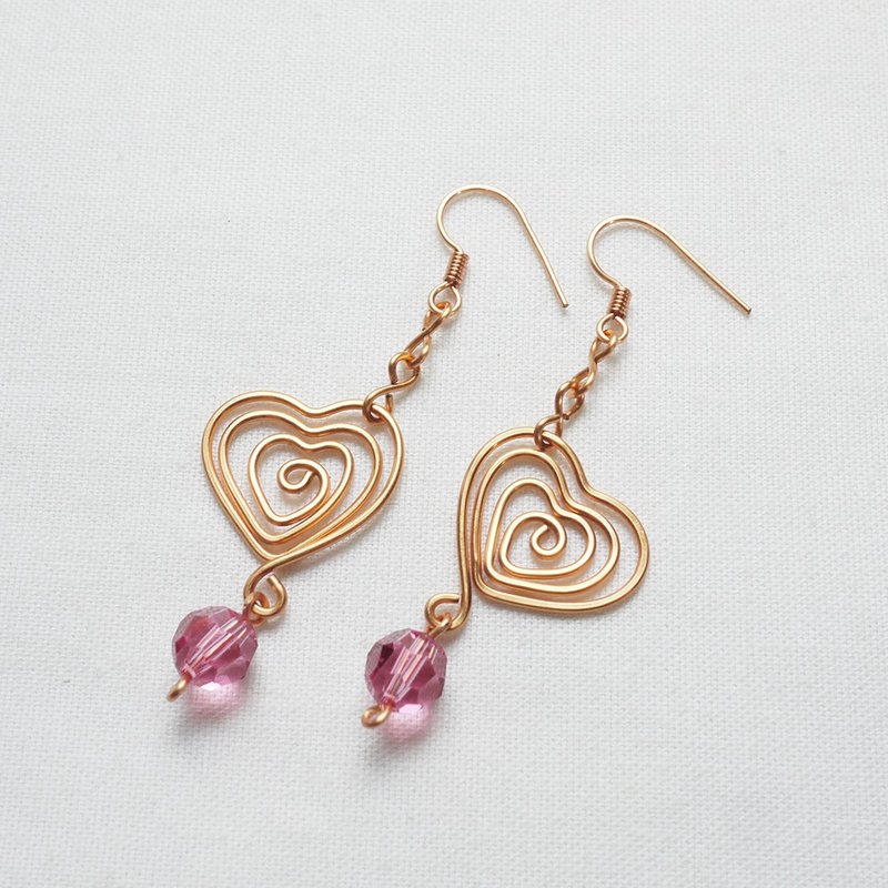 heart gradient - Earrings & Clip-ons - Other Metals 