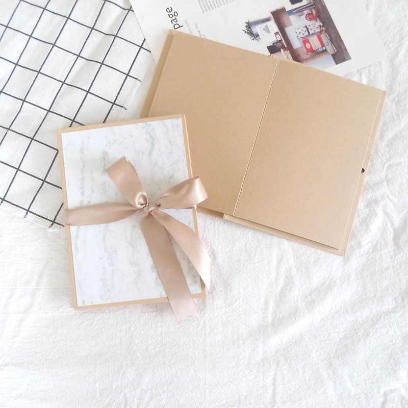 Spot / A5 Textured Marble Bandage Cowhide Handmade Book X Extended Inner Page Reminiscence Photo Album - อัลบั้มรูป - กระดาษ 