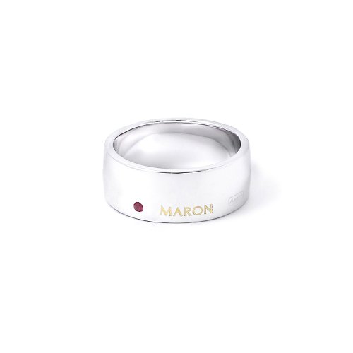 MARON Jewelry Wide Love Band Ring
