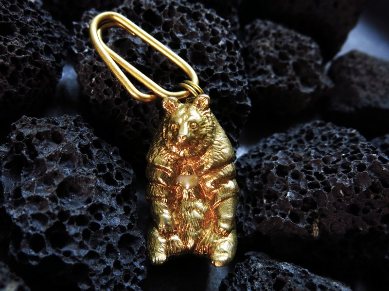 台灣黑熊-吊飾 - 吊飾/掛飾 - 銅/黃銅 金色