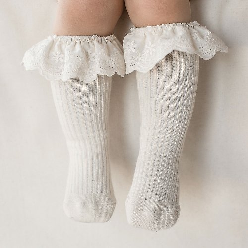 日安朵朵 Happy Prince 韓國製 Latty蕾絲嬰兒童及膝襪