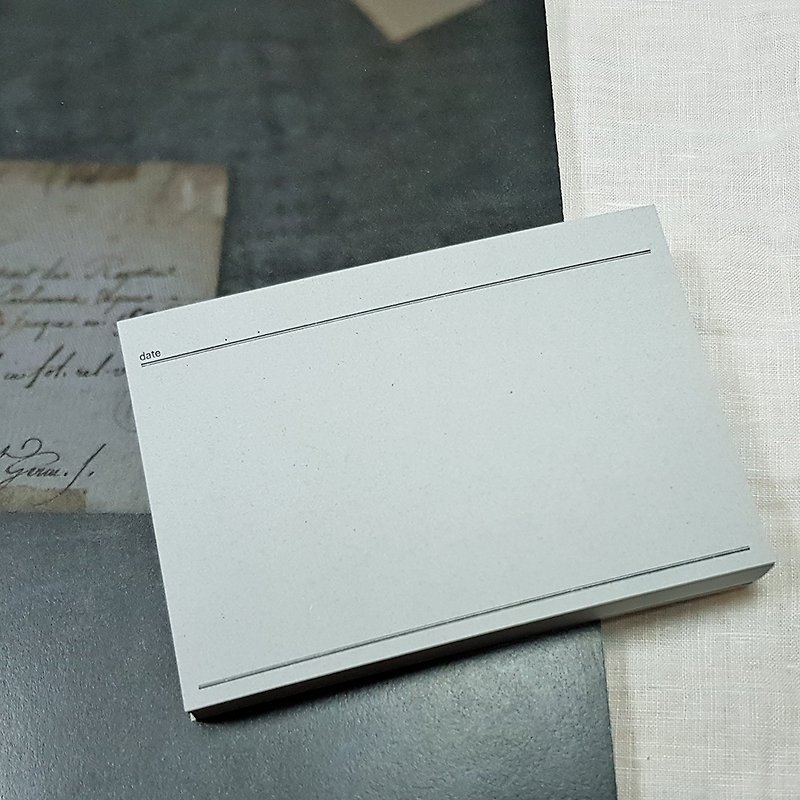 Classiky / drop around / Diary Card 50pcs (45407-02) - กระดาษโน้ต - กระดาษ สีเทา