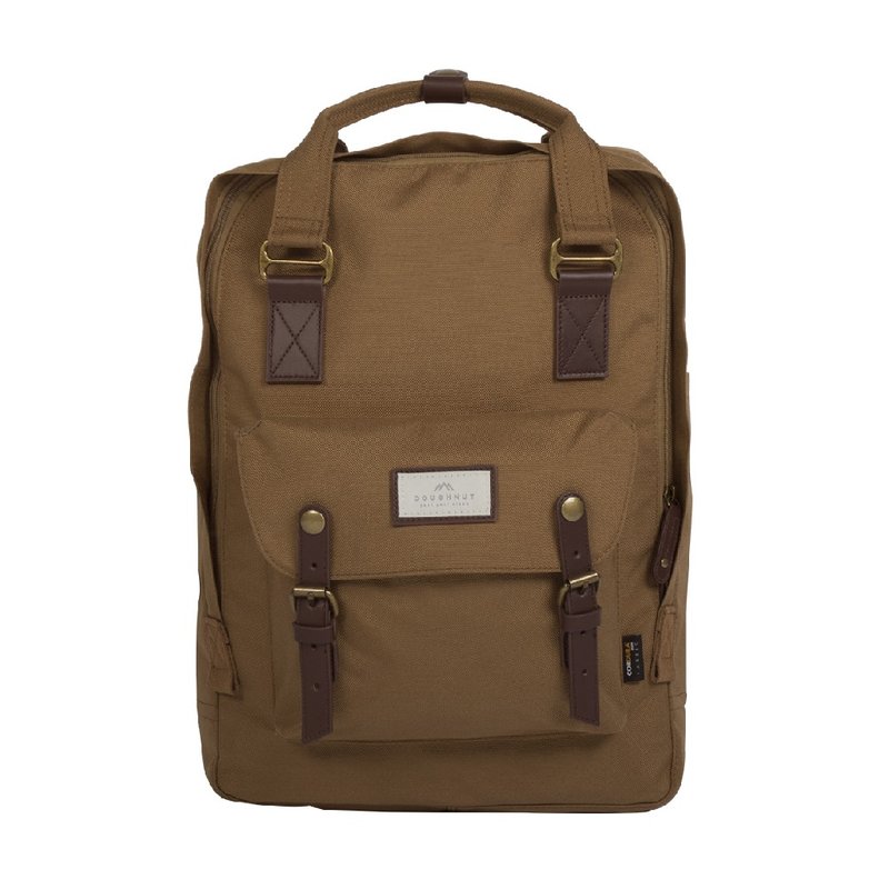 【設計品牌 | DOUGHNUT】MACAROON LARGE CORDURA 駝 - 後背包/背包/書包 - 尼龍 咖啡色