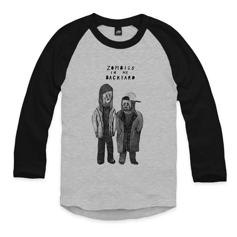 Jay and Silent Bob-Grey/Black-3/4 Sleeve Baseball T-Shirt - เสื้อยืดผู้ชาย - ผ้าฝ้าย/ผ้าลินิน สีเทา