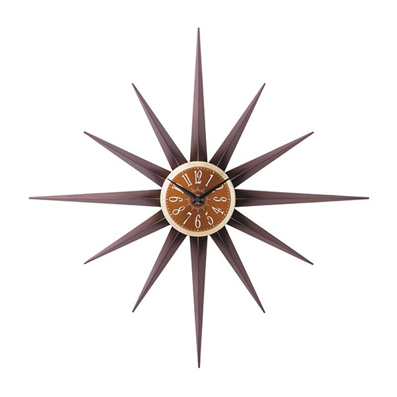 Agulha  - シンプルな流星サイレント時計の壁時計 - 時計 - プラスチック ブラウン