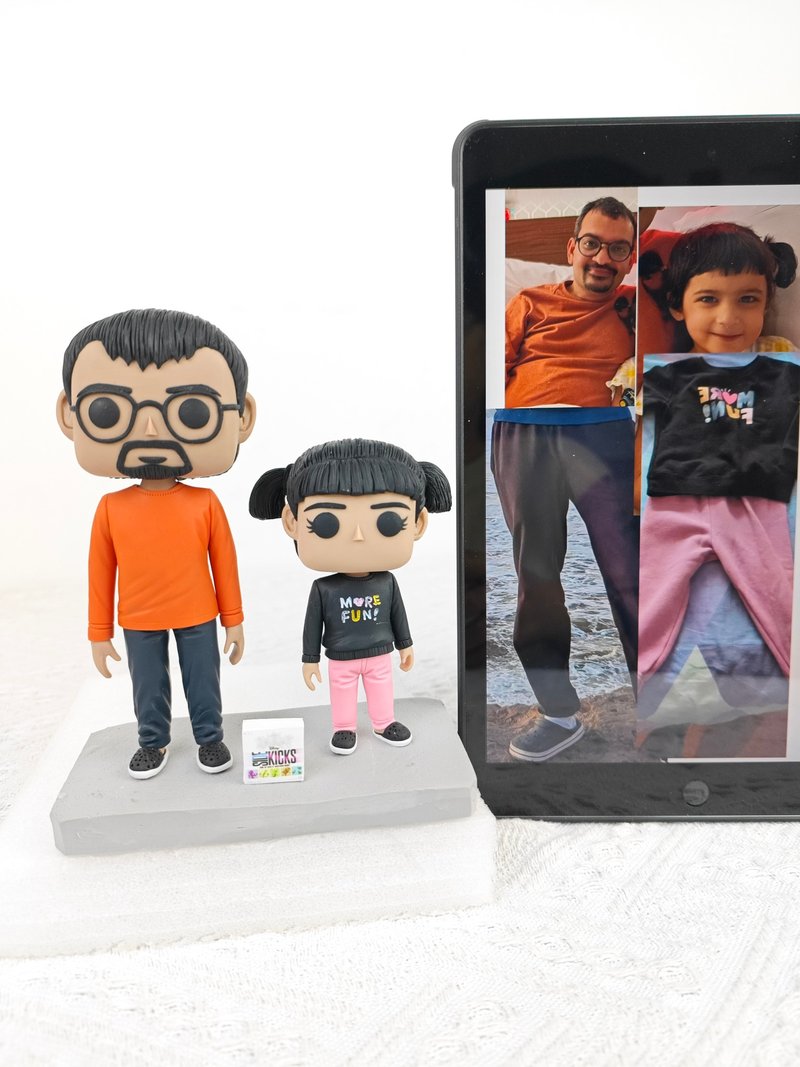 【客製化3D人像公仔】訂製手工Funko Pop男生朋友老公生日禮物 - 公仔/玩偶 - 黏土 多色