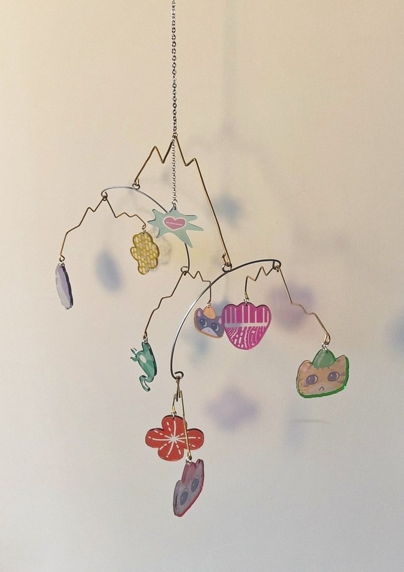 Sasaki Zaki Yui 貓貓山中尋花平衡掛件 - 擺飾/家飾品 - 其他金屬 多色